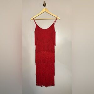 Red Costume Flapper Dress Halloween/Cosplay M